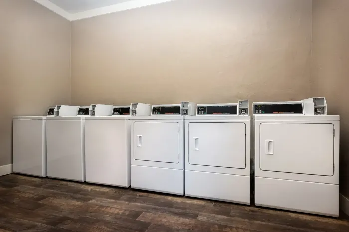 Convenient on-site full-service laundry facility for residents at Elan - Baylofts