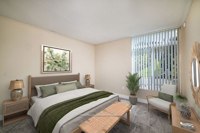 virtually staged bedroom