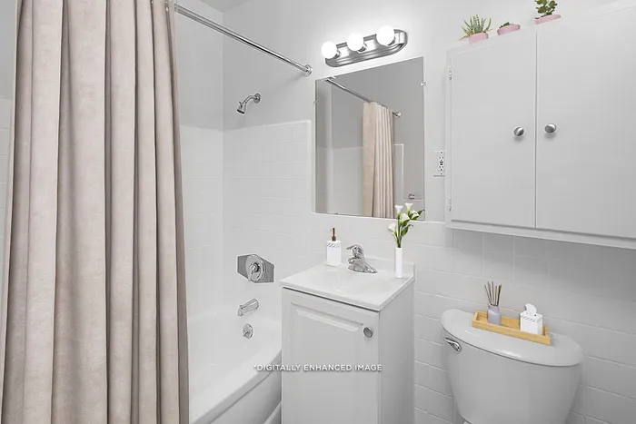 virtually staged updated bathroom