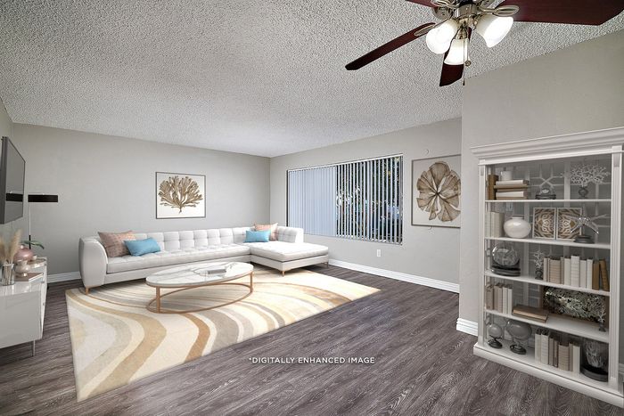 virtually staged living room