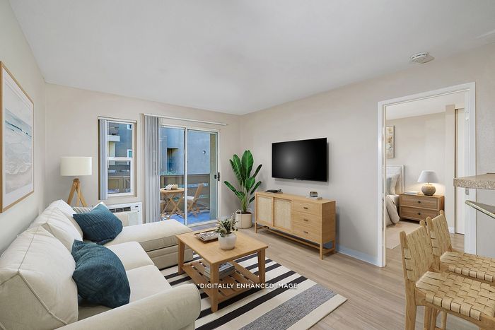 virtually staged living room at Parkview Terrace