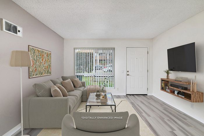 virtually staged living room