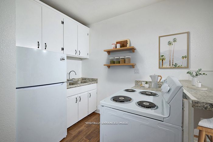 virtually staged kitchen