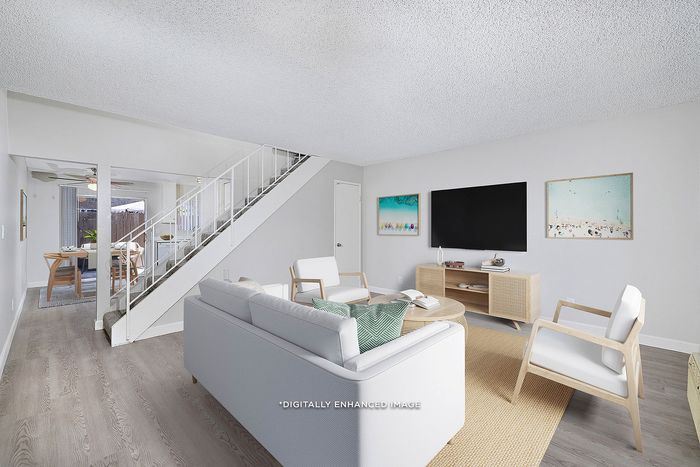 virtually staged living room