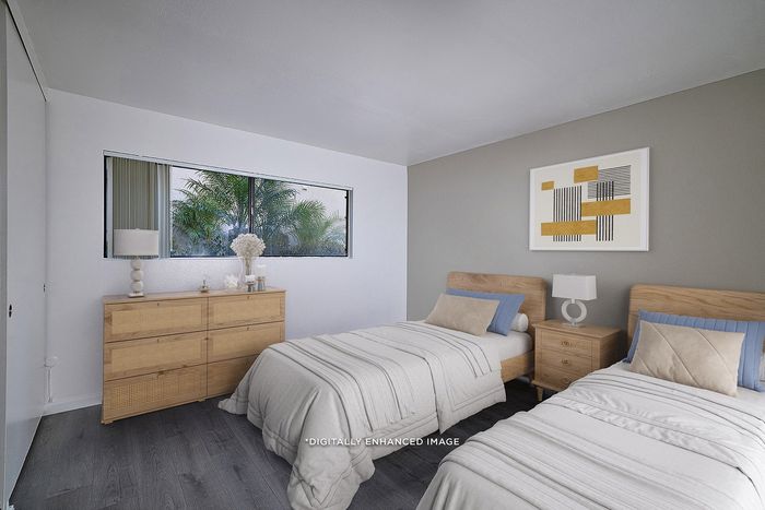 Virtually staged bedroom