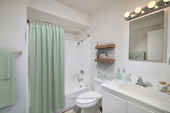 Virtually staged bathroom