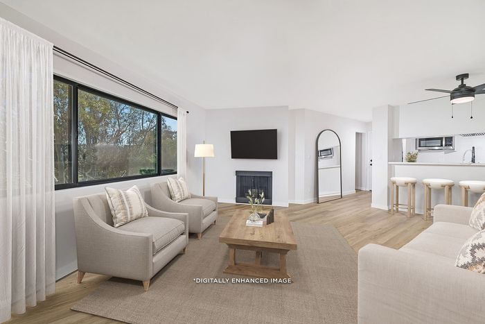 Virtually staged living room at Melrose Canyon