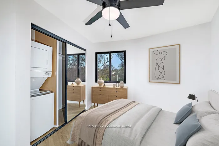 Virtually staged bedroom at melrose canyon
