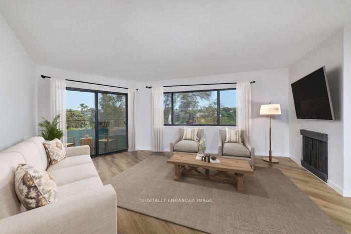 virtually staged living room at melrose canyon