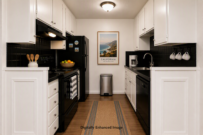 virtually staged kitchen
