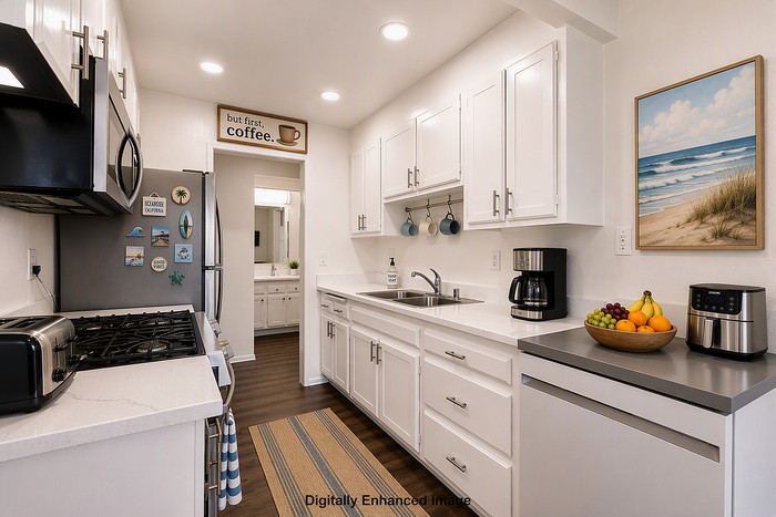 virtually staged kitchen
