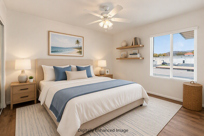 virtually staged bedroom