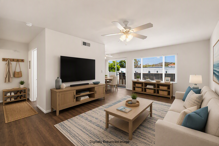 virtually staged living room