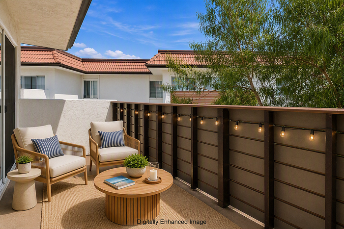 virtually staged balcony