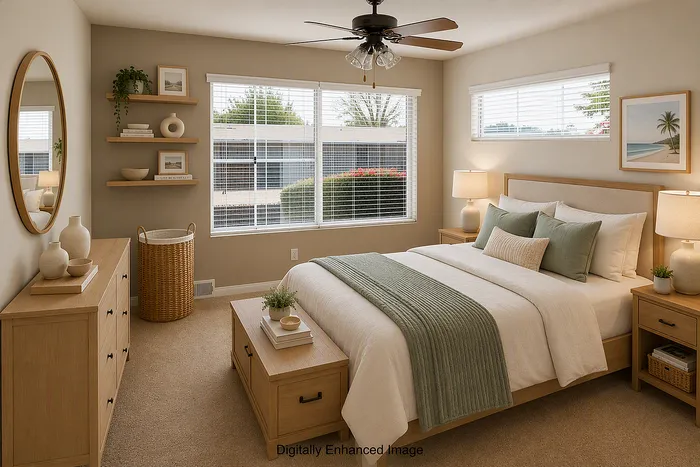 virtually staged bedroom
