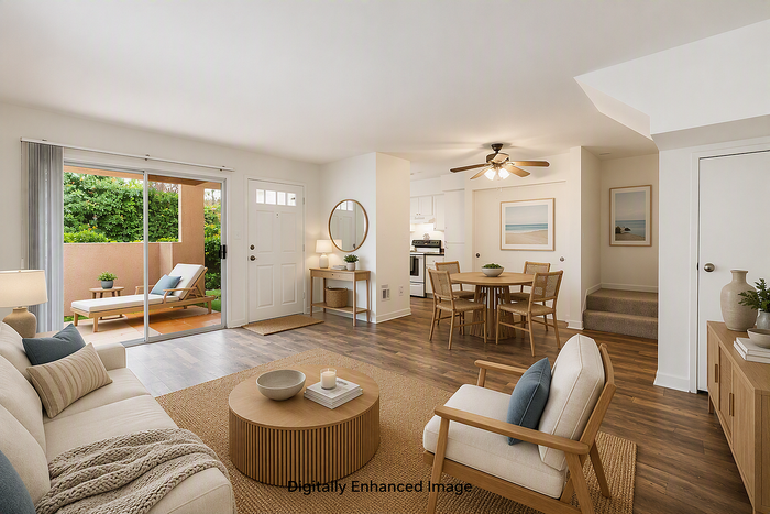 virtually staged living area