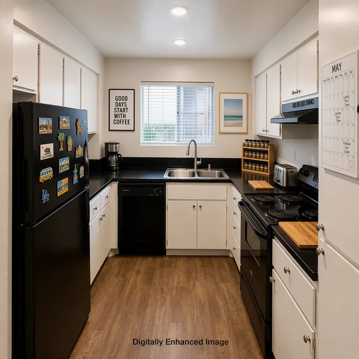 virtually staged kitchen