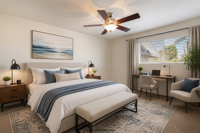 virtually staged bedroom