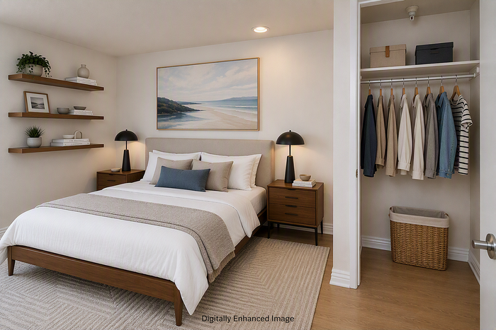 virtually staged bedroom