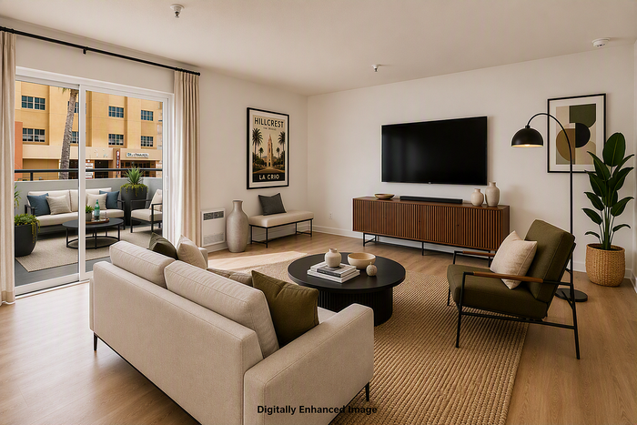 virtually staged living room