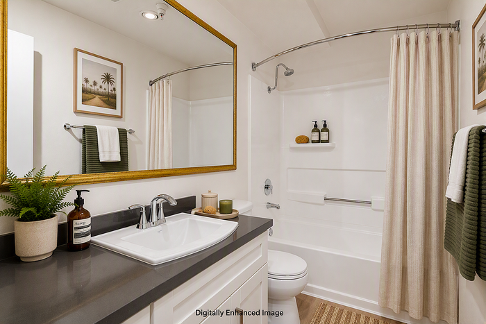 virtually staged bathroom