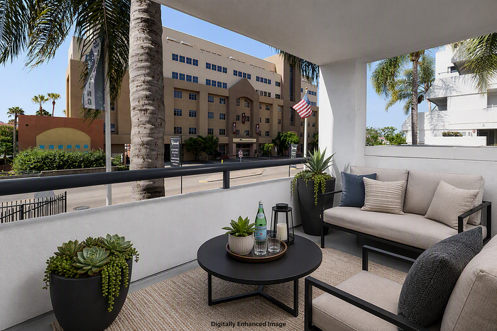 virtually staged balcony