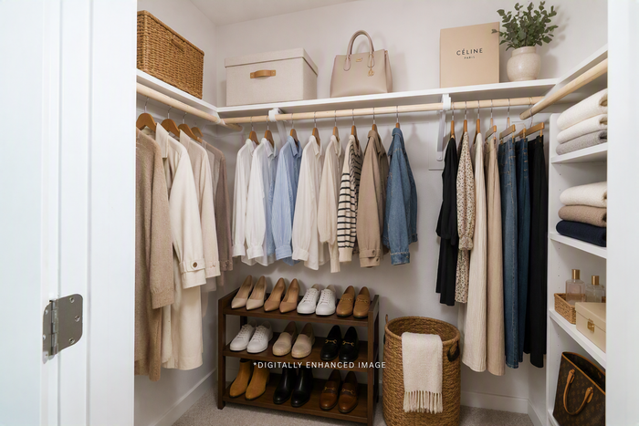 digitally enhanced image of closet at textur apartments in la mesa san diego