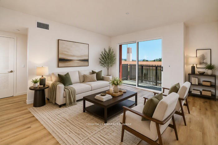 digitally enhanced image of living room at textur apartments in la mesa san diego
