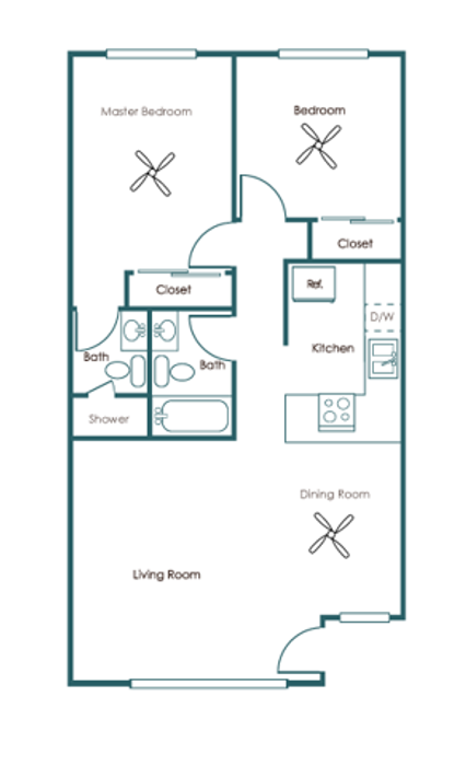 Two Bedrooms - Two Bath
