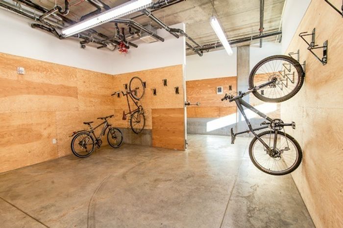 bike storage area at milano apartments