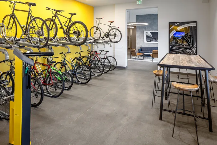 bike storage area at aniva apartments