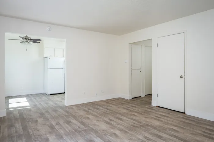 living room with wood laminate floors