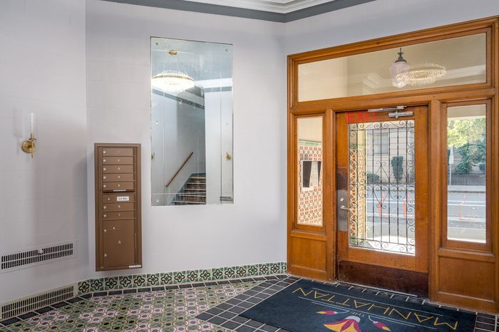 Updated entrance with restored original vintage features