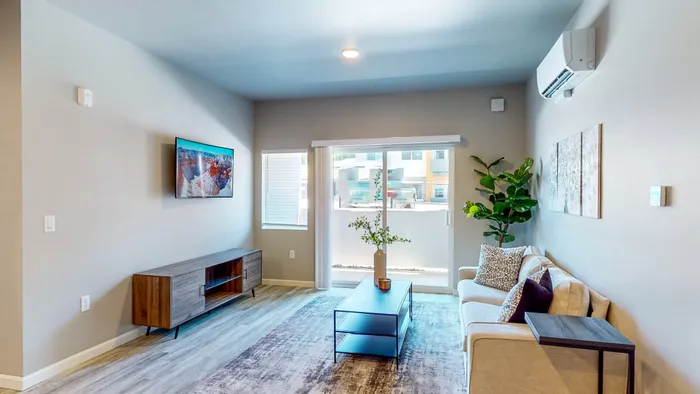 Living room with connected balcony / patio