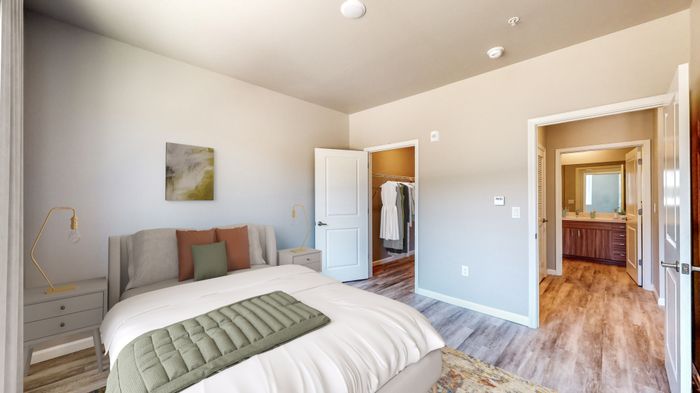Bedroom with attached ensuite bathroom