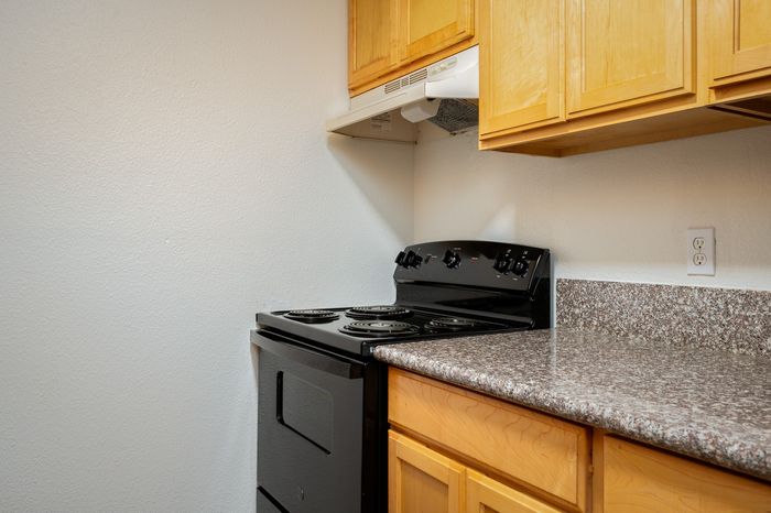 Kitchen with granite countertops