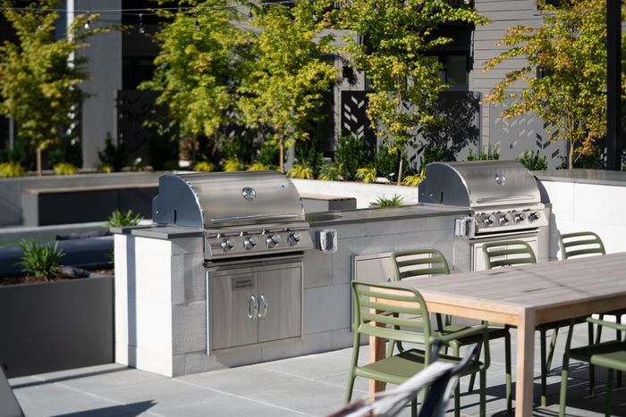 picnic table and bbq area