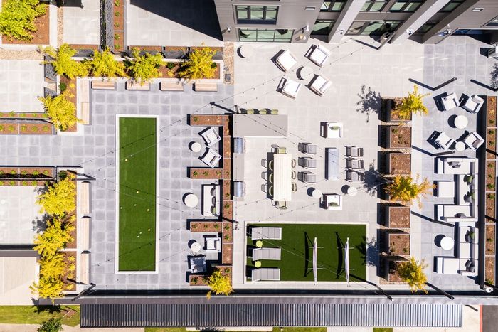 Birdeyes view of the patio