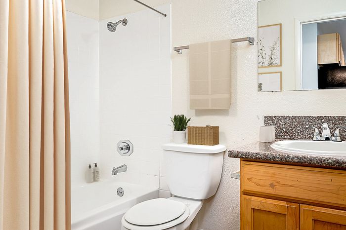 Virtually staged bathroom
