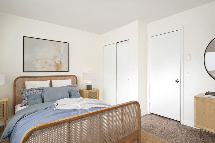 Virtually staged bedroom