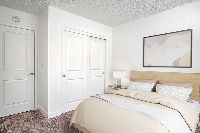 Virtually staged bedroom