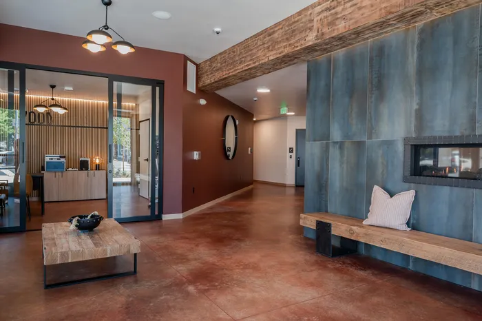 Lobby and resident lounge area at Rivenwood apartments in Salem, OR