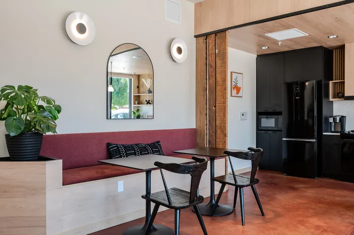 Lounge seating for residents at Rivenwood Apartments in Downtown Salem