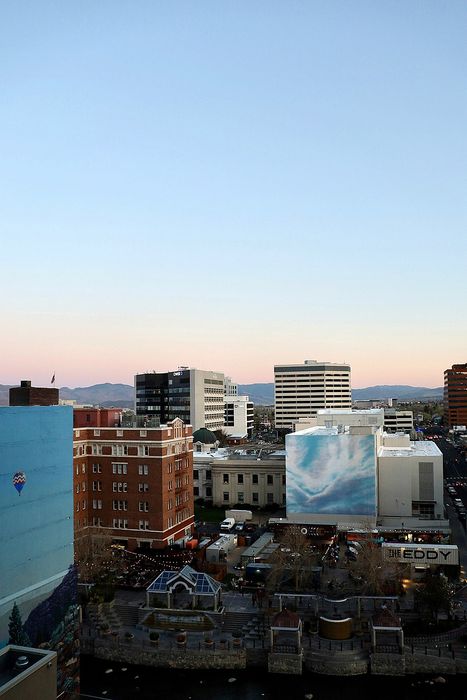 aerial view of downtown reno nevada