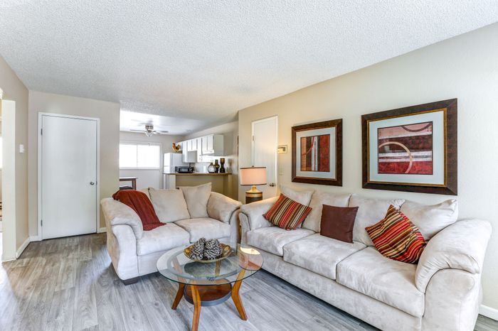 Living room and kitchen