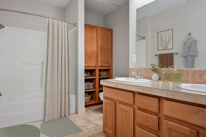 Virtually staged bathroom