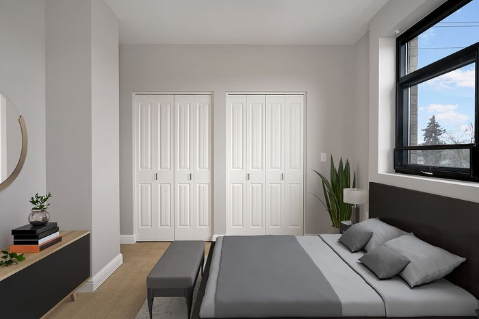 Virtually staged bedroom