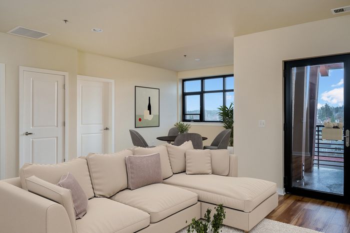 Virtually staged living room