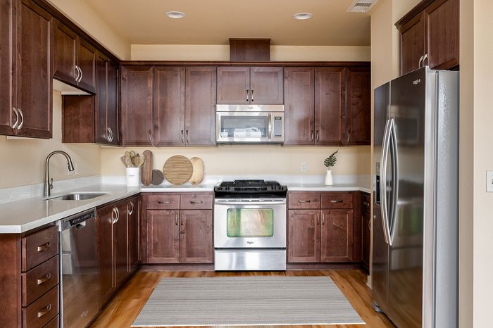 Virtually staged kitchen
