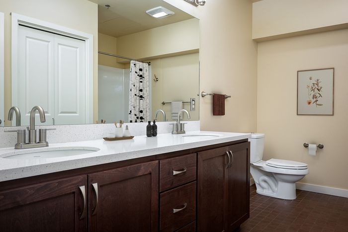 Virtually staged bathroom